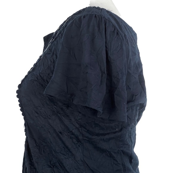 Layered WITH LOVE WOMEN'S SHORT‎ SLEEVE V-NECK RUCHED TUNIC TOP - Picture 5 of 13